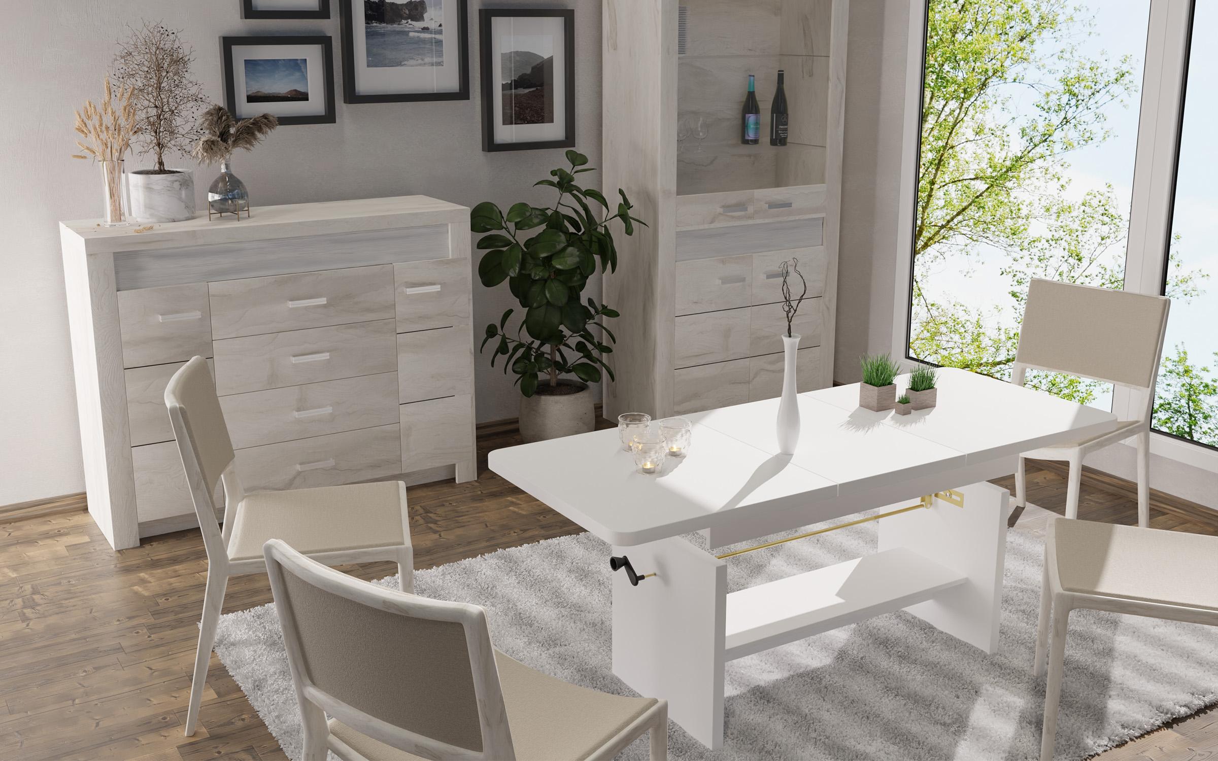 Masuta de cafea extensibila cu mecanism de ridicare Keily,   2